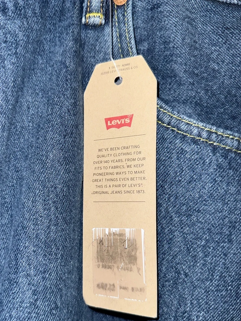 Levi's Straight-Leg Dark Blue Denim Jeans 550 Relaxed